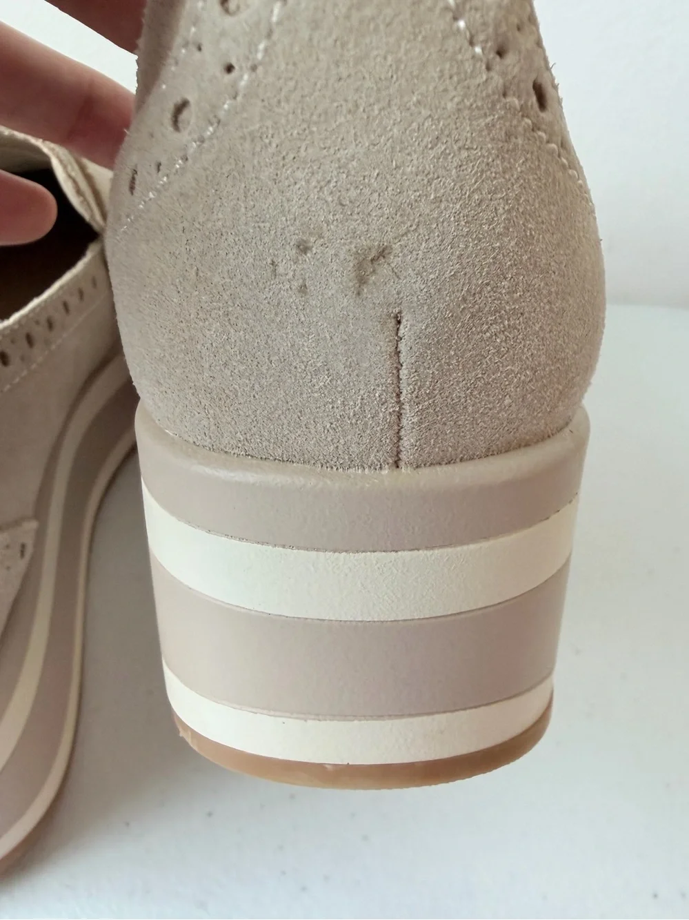 Dolce Vita Jeeta Suede Slip-On Platform Sneakers • Dune • size 8 • NWT *flaw
